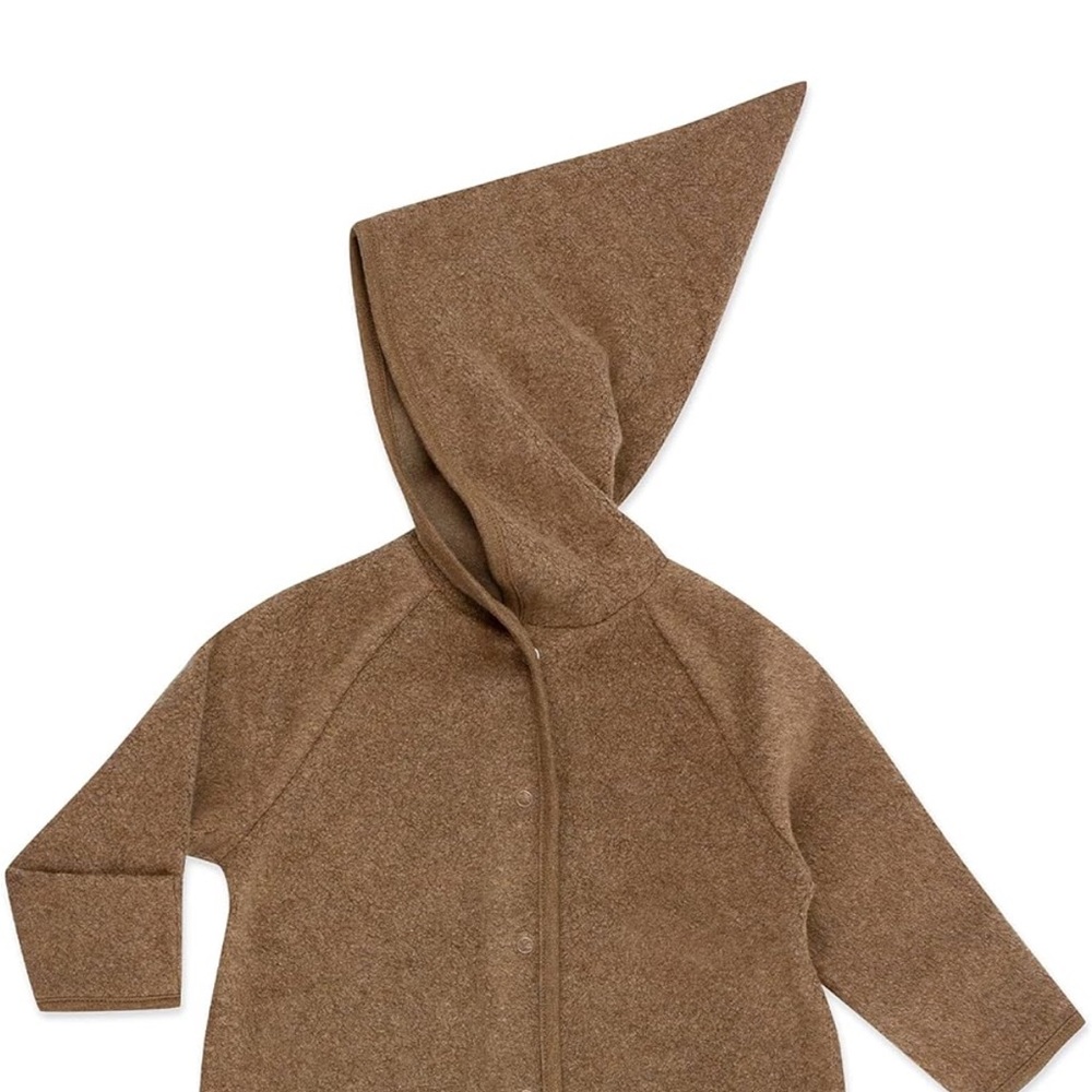 Zutano Cozie Fleece Baby One-Piece Elf Romper with Hood 6 Months 
Like NEW